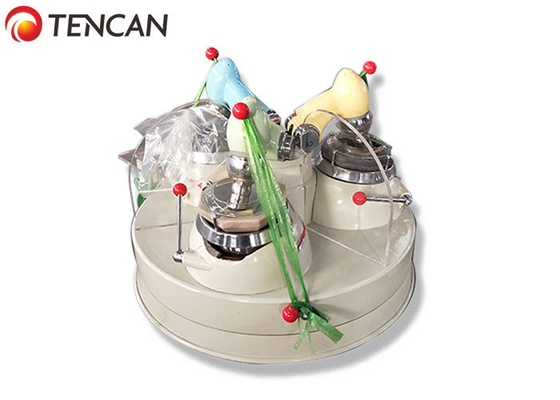 物質的な分析のための実験室の瑪瑙乳鉢の乳棒3の頭部の粉砕機乳鉢の乳棒ミラー