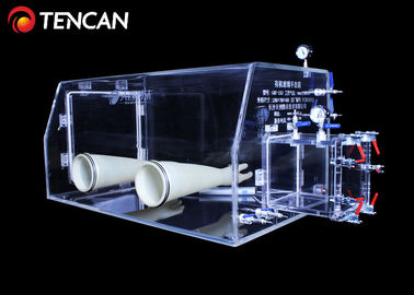 30mmポンプ真空の実験室の透明なグローブ ボックス500mm水酸素取り外し