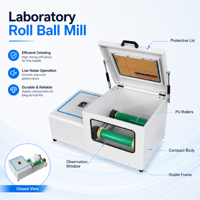QM-5 Laboratory Ball Mill with Variable Speed 60-570 Rpm, Robust Build, and Grinding and Mixing Capabilities for Research and Industrial Use