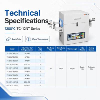 TENCAN 1200C 1400C 1600C水平真空チューブオーブン スプリットラボシントリングCVDクォーツアルミナチューブオーブン