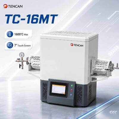 TENCAN MoSi2 暖房 1600C 真空管炉 TC-16MT B型 熱電偶 分裂ラボオーブン 30セグメント プログラム可能 高度
