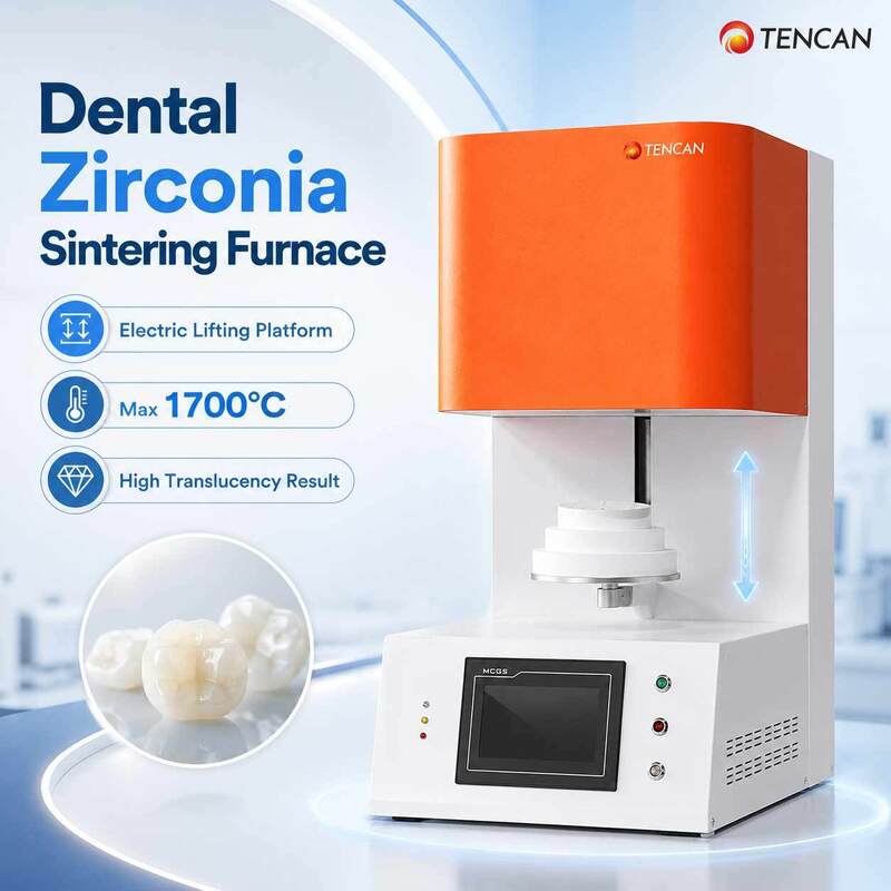 TENCAN TC-BDF-1L 1700C 歯科ラボジルコニア磁器焼結炉 1C 精度 MoSi2 加熱要素歯